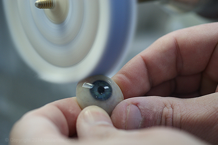 polishing eye prosthesis creation prosthetic eye1